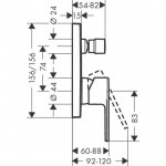 Potinkinis dušo komplektas HANSGROHE Vernis Shape 230 juodas matinis